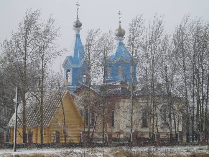 Церковь Илии Пророка, Чёрное (Кировский район, Ленинградская область). общий вид в ландшафте