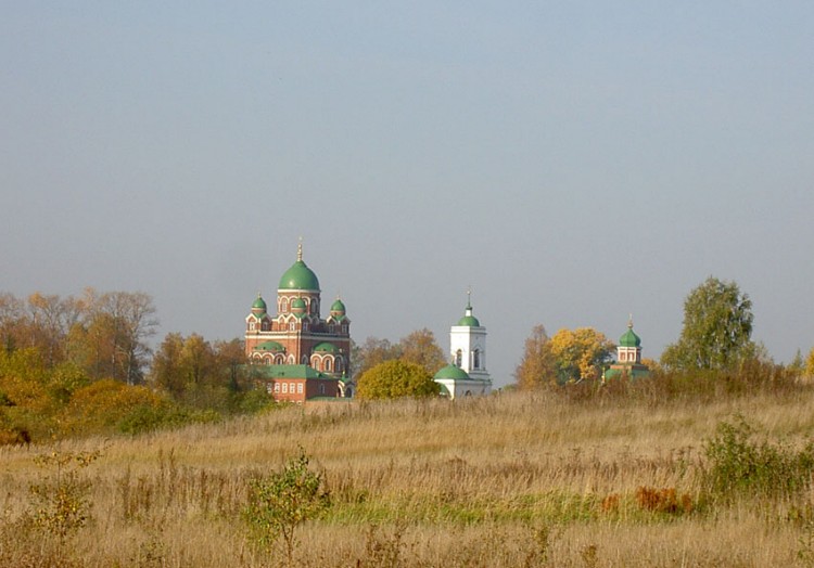 Спасо-Бородинский монастырь, Семёновское (Бородинского с/о) (Можайский городской округ, Московская область). общий вид в ландшафте