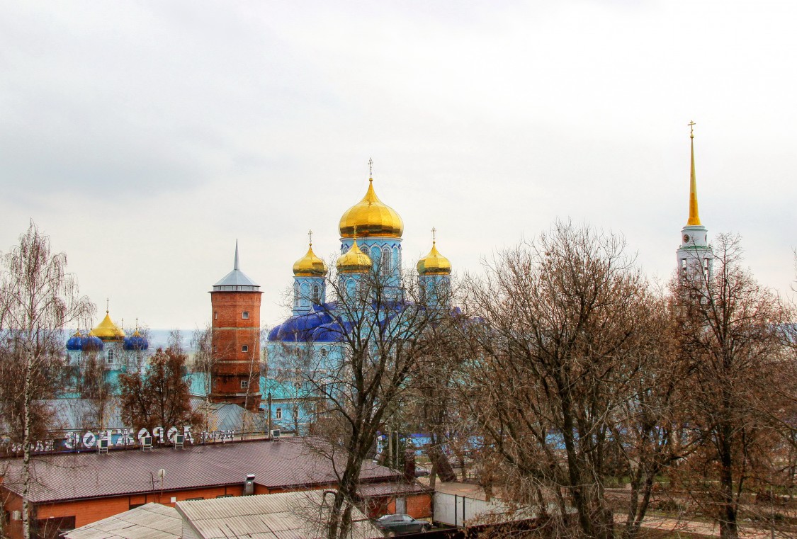 Задонск. Задонский Рождество-Богородицкий мужской монастырь. общий вид в ландшафте