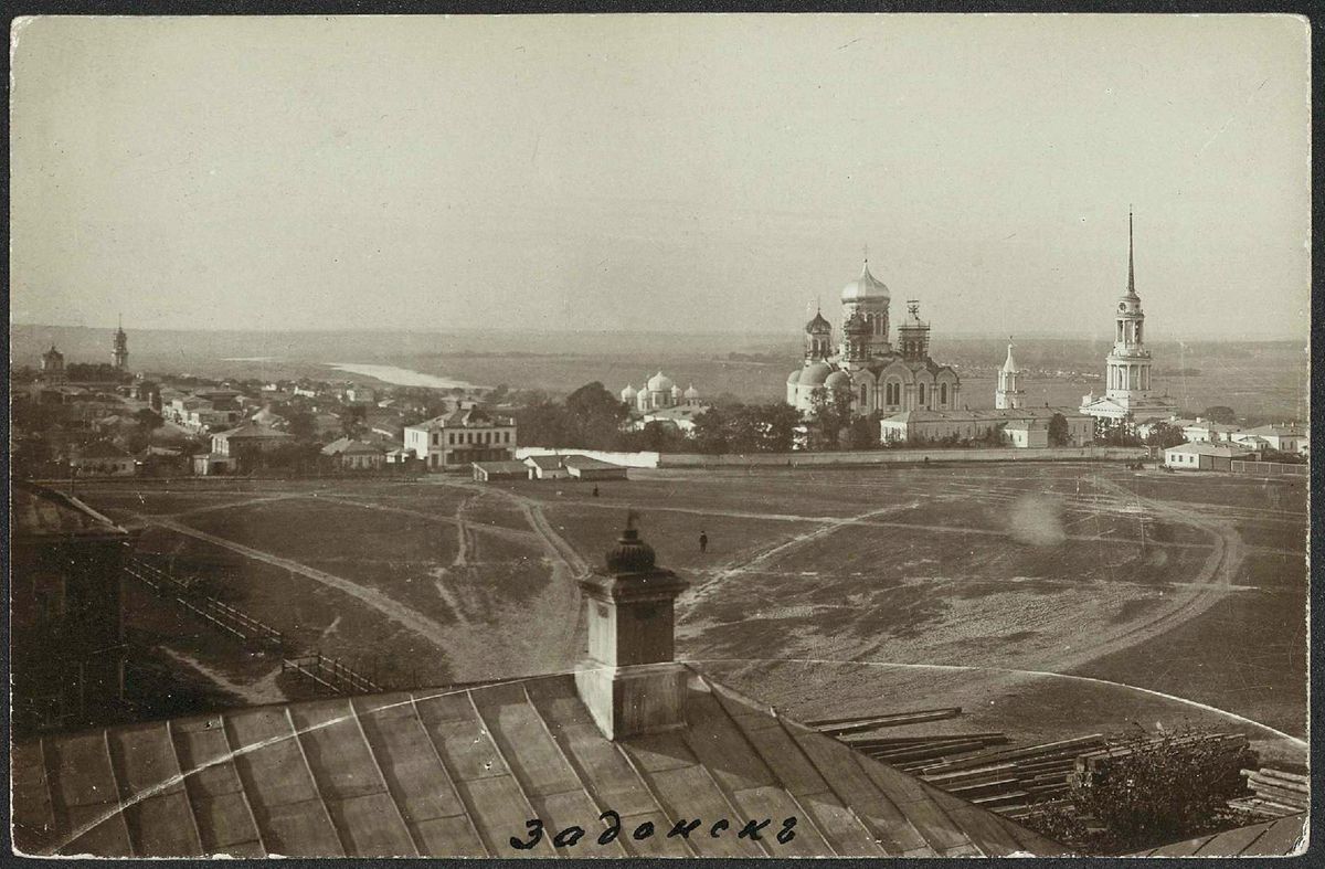 Вид на Задонский Рождество-Богородицкий мужской монастырь. Фотография кон. ХIХ в., архивная фотография. Задонский Рождество-Богородицкий мужской монастырь, Задонск (Задонский район, Липецкая область)