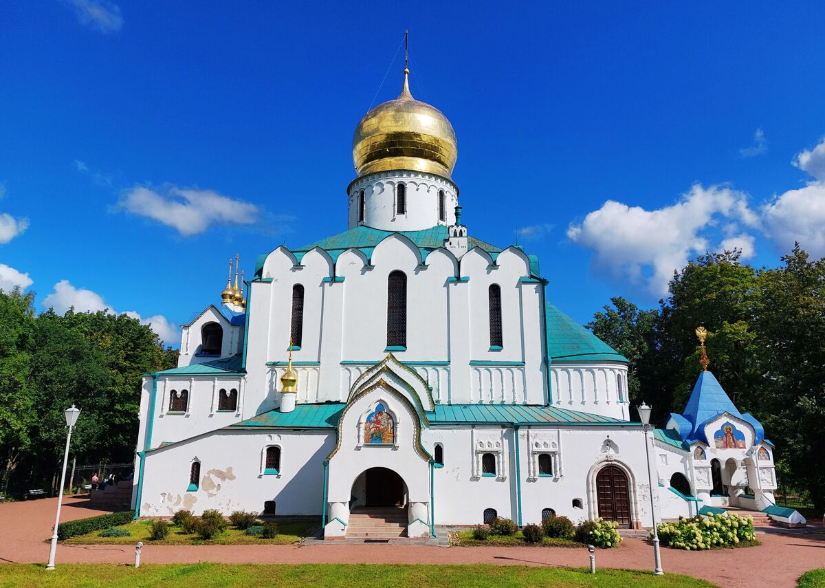 Собор Феодоровской иконы Божией Матери в Царском Селе, Пушкин (Царское Село) (Санкт-Петербург, Пушкинский район, г. Санкт-Петербург). фасады