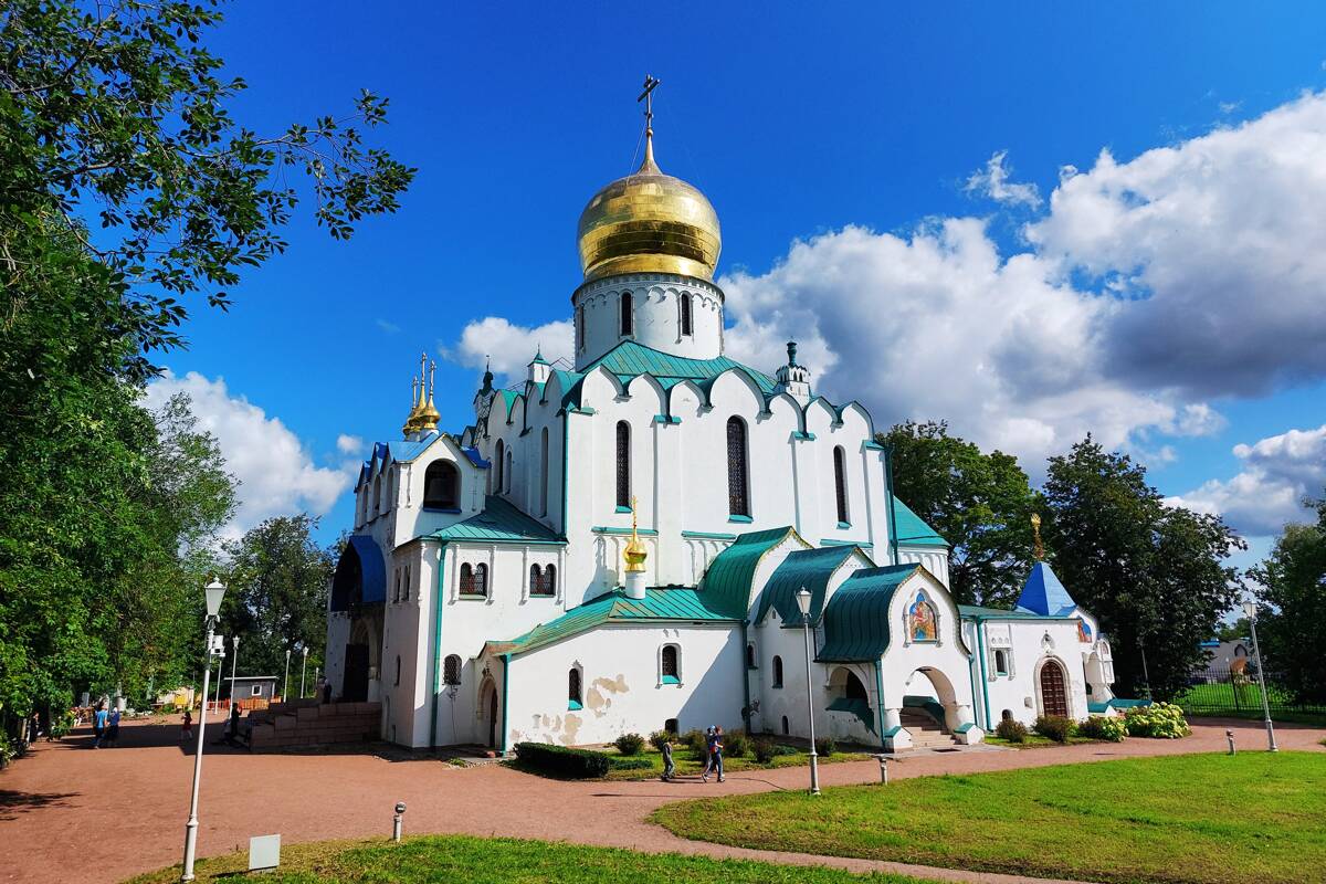 Собор Феодоровской иконы Божией Матери в Царском Селе, Пушкин (Царское Село) (Санкт-Петербург, Пушкинский район, г. Санкт-Петербург). фасады