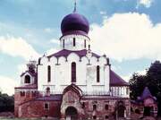 Собор Феодоровской иконы Божией Матери в Царском Селе, Южный фасад. Фото 1990 г. из приходского архива<br>, Санкт-Петербург, Санкт-Петербург, Пушкинский район, г. Санкт-Петербург