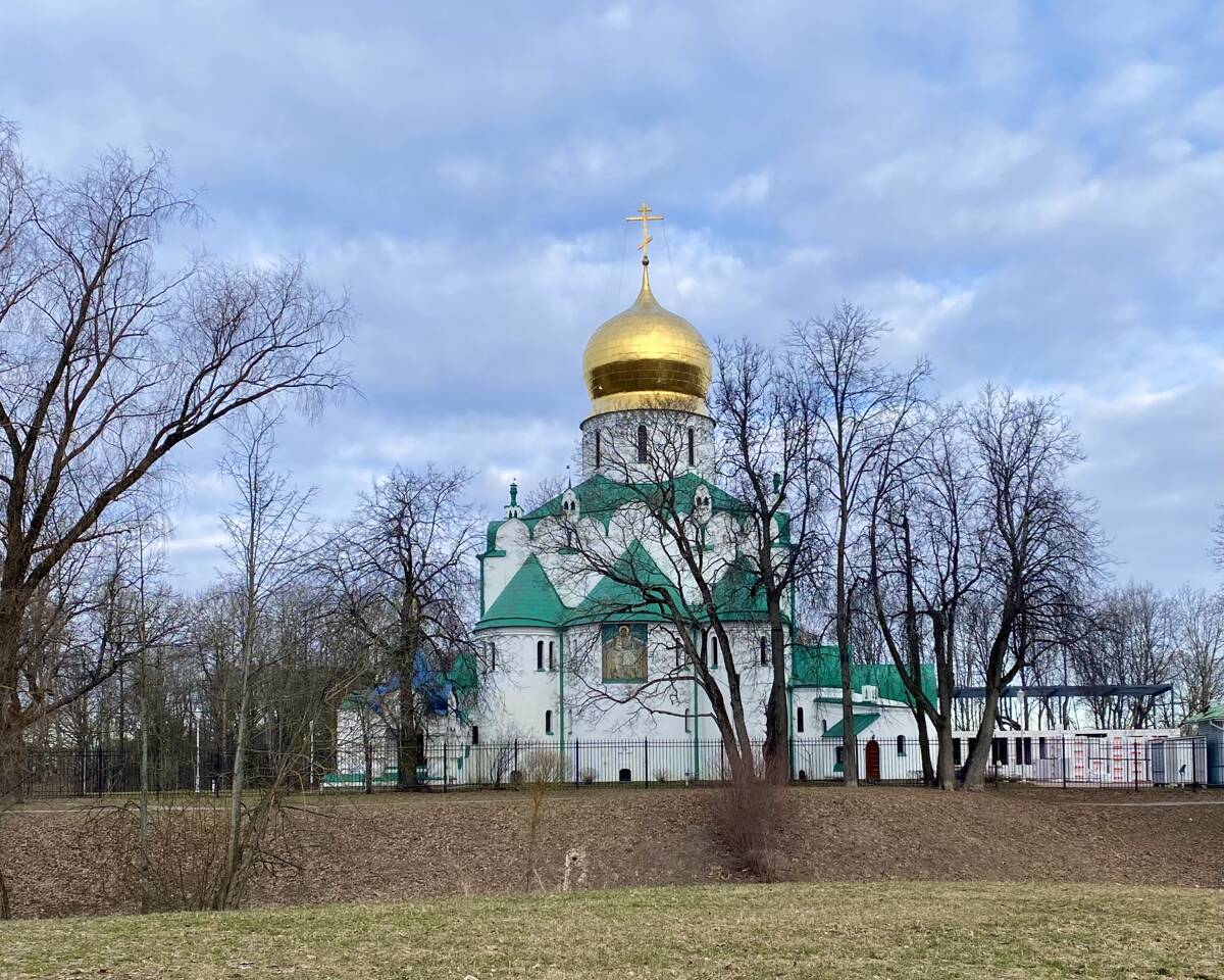 Собор Феодоровской иконы Божией Матери в Царском Селе, Пушкин (Царское Село) (Санкт-Петербург, Пушкинский район, г. Санкт-Петербург). фасады, Вид с востока
