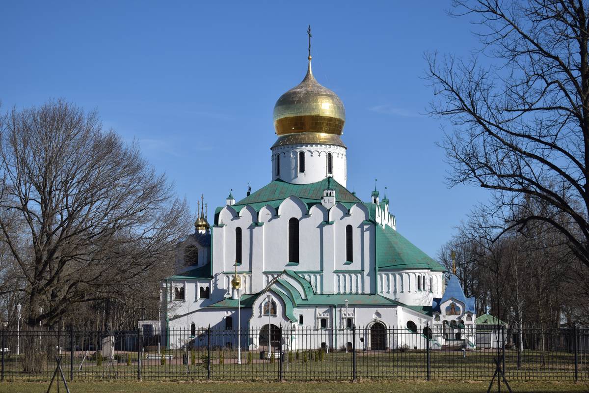 фасады. Собор Феодоровской иконы Божией Матери в Царском Селе, Пушкин (Царское Село) (Санкт-Петербург, Пушкинский район, г. Санкт-Петербург)