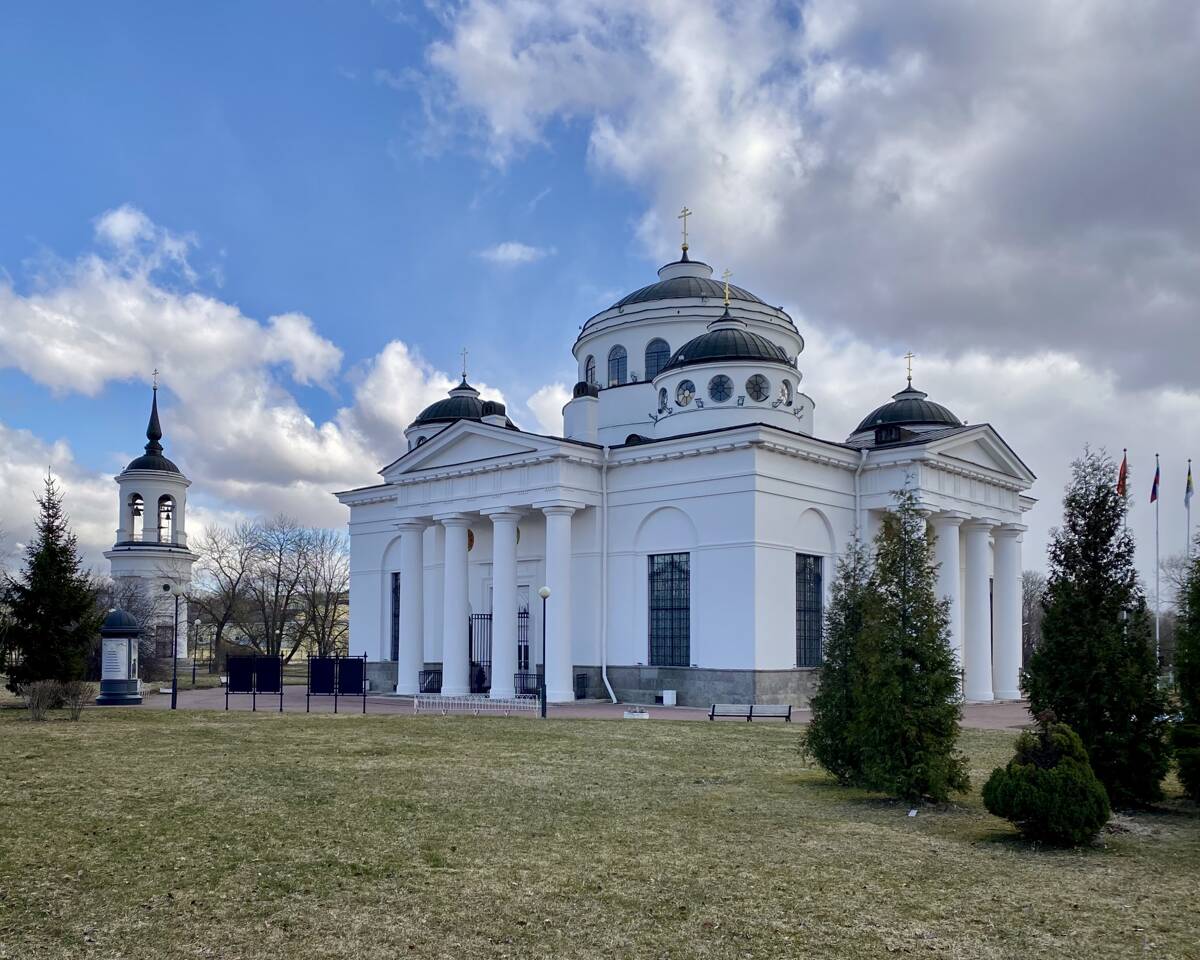 Собор Вознесения Господня в Софии, Пушкин (София) (Санкт-Петербург, Пушкинский район, г. Санкт-Петербург). фасады, Собор с колокольней, вид с ЮВ