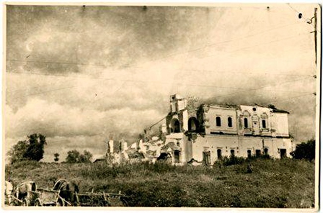 Церковь Смоленской иконы Божией Матери (Рождества Христова), Бородино (Можайский городской округ, Московская область). архивная фотография, Фото 1947 г. ГКМФ. Государственный Бородинский военно-исторический музей-заповедник