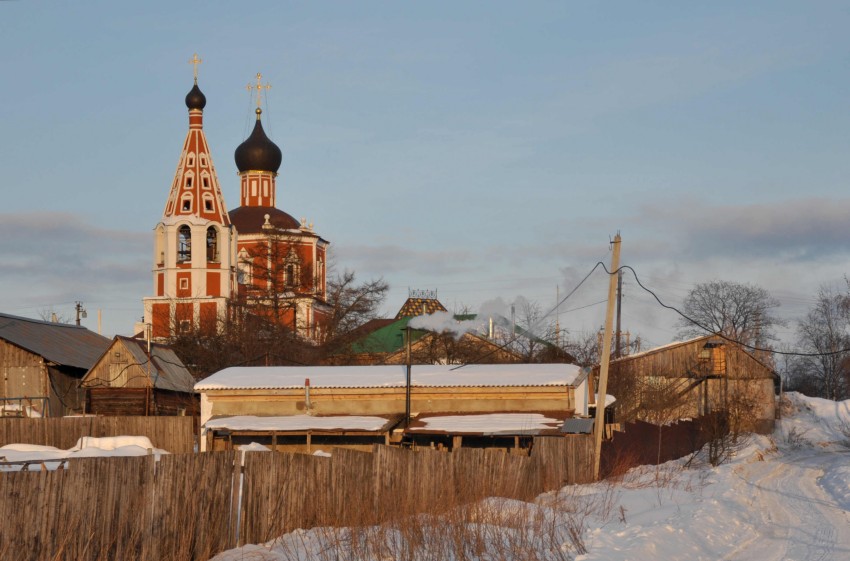 Церковь Николая Чудотворца, Озерецкое (Дмитровский городской округ, Московская область). общий вид в ландшафте