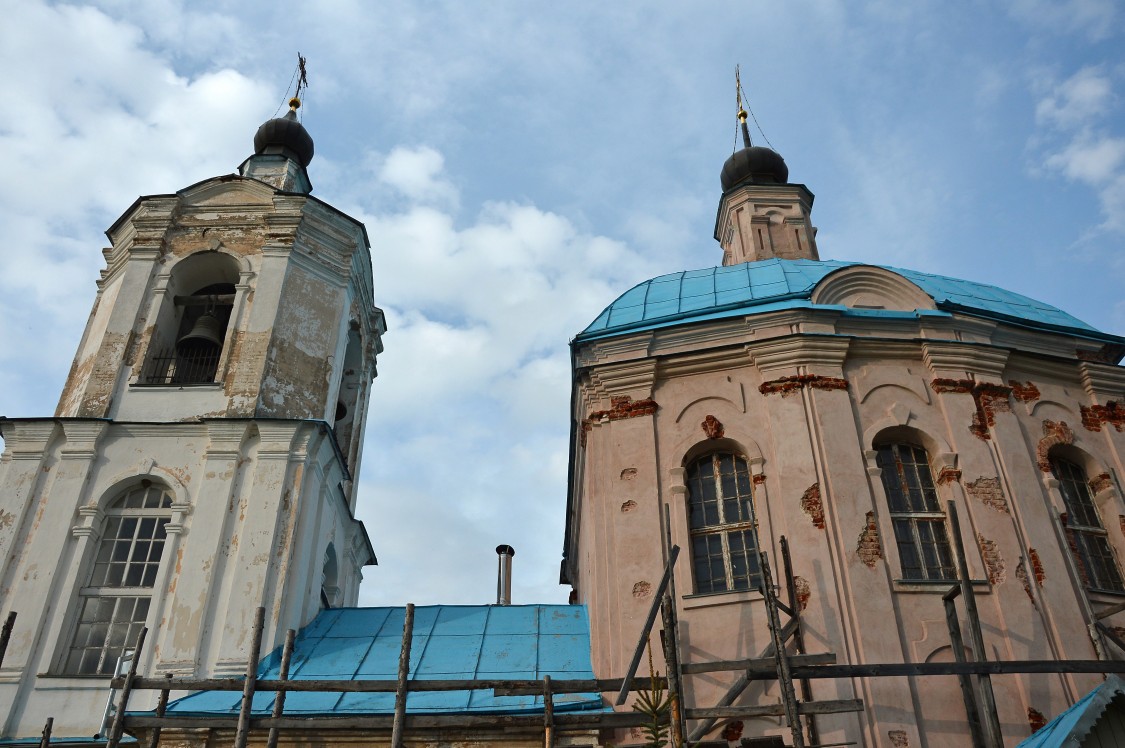 Ново-Спасское (Новоспасское). Церковь Тихвинской иконы Божией Матери. фасады