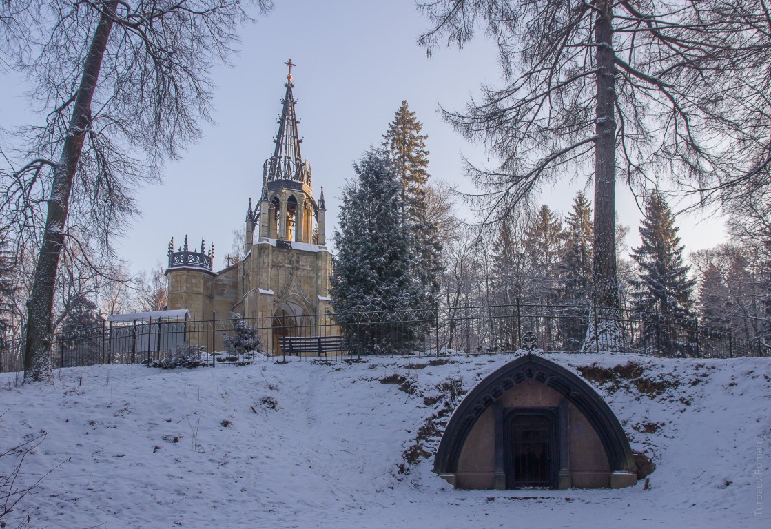 Церковь Петра и Павла в Парголове, Выборгский район (Санкт-Петербург, г. Санкт-Петербург). общий вид в ландшафте