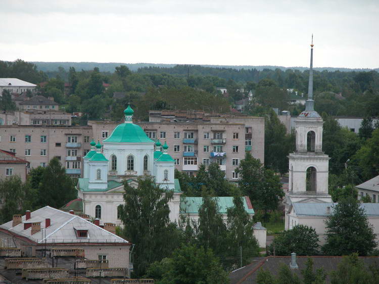 Кафедральный собор Вознесения Господня, Кашин (Кашинский городской округ, Тверская область). фасады, Вид с колокольни Воскресенского собора