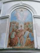 Кафедральный собор Вознесения Господня, Вознесение Господне, фреска на западном фасаде храма, Кашин, Кашинский городской округ, Тверская область