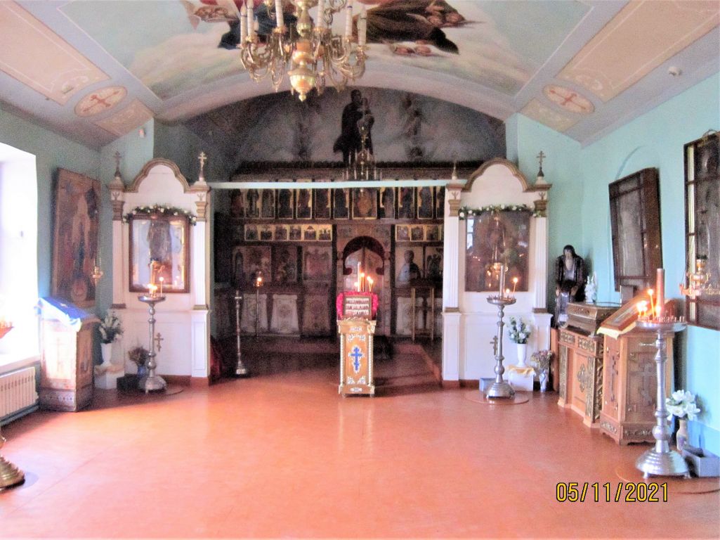 Церковь Георгия Победоносца, Старая Русса (Старорусский район, Новгородская область). интерьер и убранство, Внутреннее убранство придела в честь Благовещения Пресвятой Богородицы.  