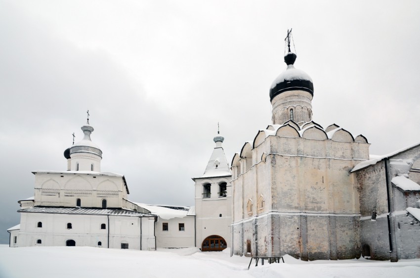 Ферапонтово. Ферапонтов монастырь. фасады, монастырь зимой