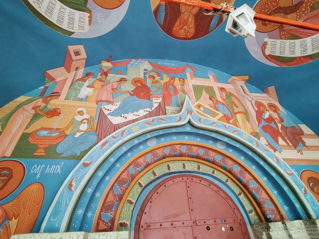 Церковь Рождества Пресвятой Богородицы, Поярково (Солнечногорский городской округ, Московская область). интерьер и убранство, росписи притвора