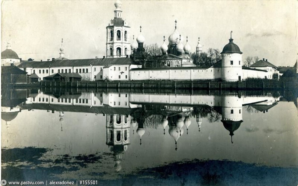 Николо-Пешношский монастырь, Луговой (Дмитровский городской округ, Московская область). архивная фотография, 1900—1917 год. Направление съемки:север. С сайта https://pastvu.com/p/155501