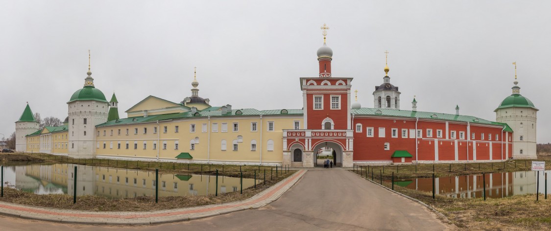 Николо-Пешношский монастырь, Луговой (Дмитровский городской округ, Московская область). фасады, Панорама с запада