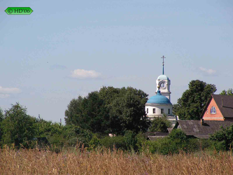 Церковь Тихвинской иконы Божией Матери, Игнатово (Дмитровский городской округ, Московская область). общий вид в ландшафте