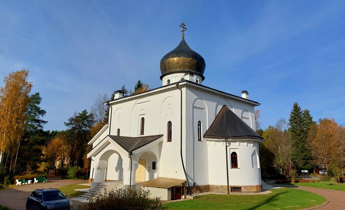 Церковь Петра и Павла в Дибунах, Песочный (Дибуны) (Санкт-Петербург, Курортный район, г. Санкт-Петербург). общий вид в ландшафте