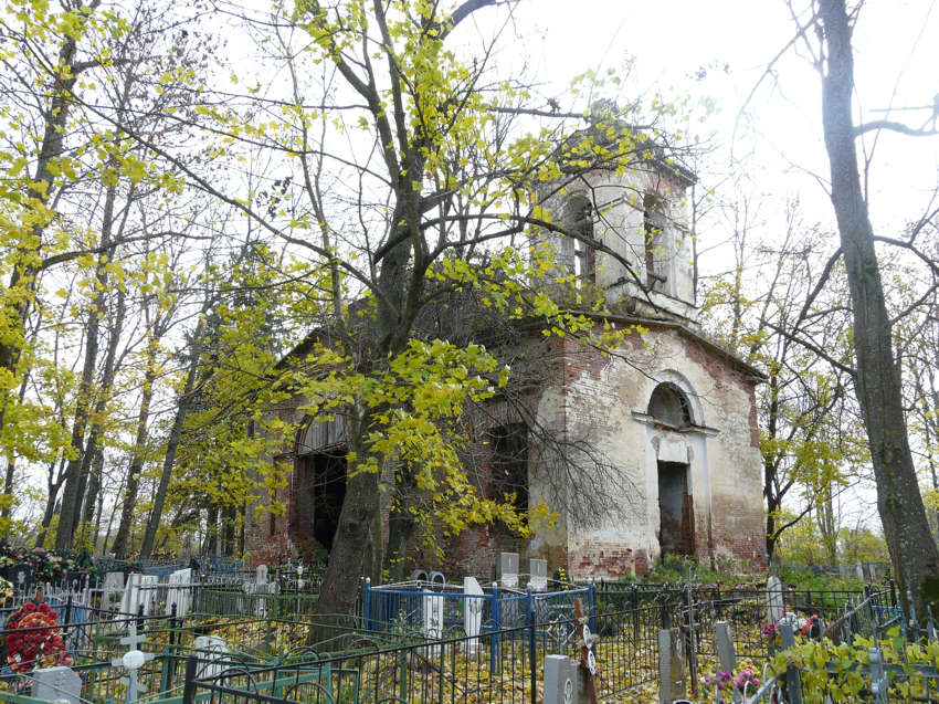 Церковь Троицы Живоначальной, Васильково (Кировский район, Ленинградская область). общий вид в ландшафте