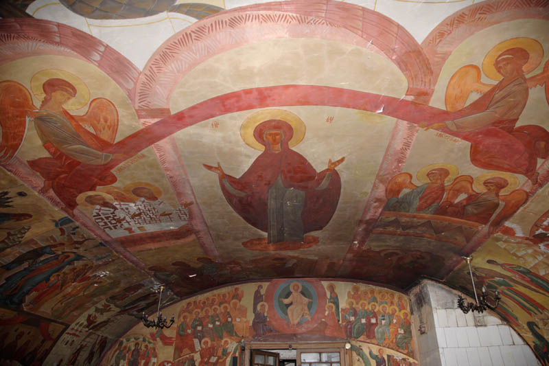Церковь Михаила Архангела, Архангельское (Угличский район, Ярославская область). интерьер и убранство, Росписи нижнего храма