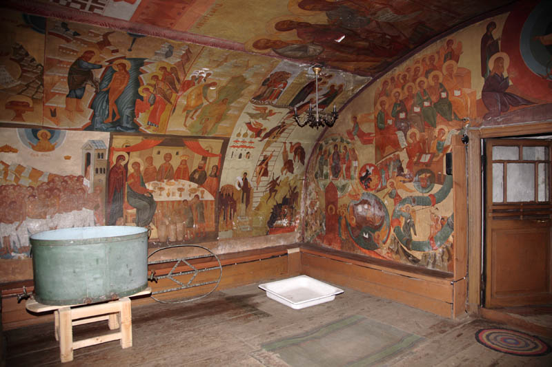 Церковь Михаила Архангела, Архангельское (Угличский район, Ярославская область). интерьер и убранство, Росписи нижнего храма
