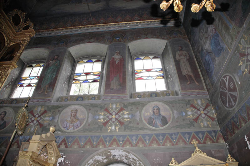 Церковь Михаила Архангела, Архангельское (Угличский район, Ярославская область). интерьер и убранство, Росписи верхнего храма