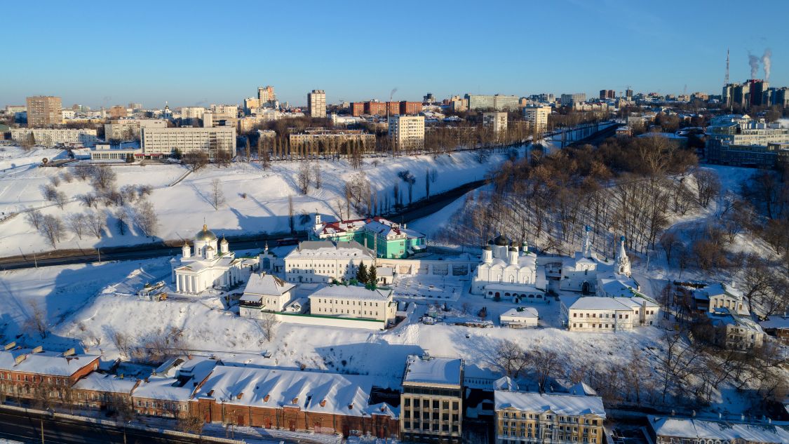 Благовещенский монастырь, Нижегородский район (Нижний Новгород, город, Нижегородская область). общий вид в ландшафте