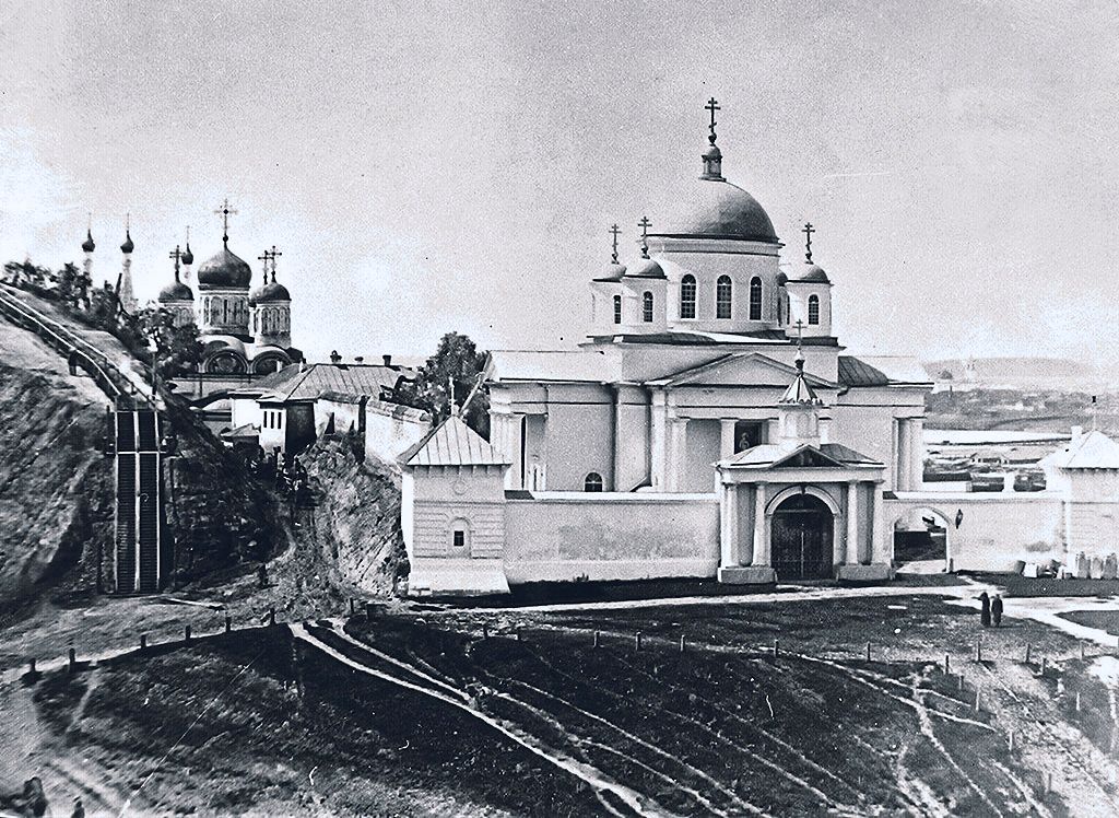 Благовещенский монастырь, Нижегородский район (Нижний Новгород, город, Нижегородская область). архивная фотография, Вид Благовещенского монастыря в 1880-е годы.