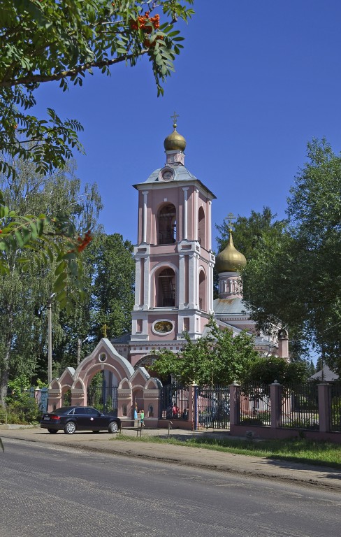 Шарапово. Церковь Успения Пресвятой Богородицы. общий вид в ландшафте