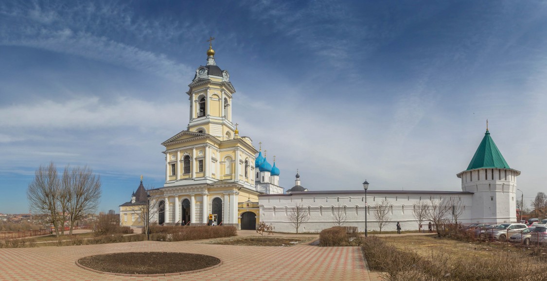 Высоцкий монастырь, Серпухов (Серпуховский городской округ и гг. Протвино, Пущино, Московская область). фасады, Панорама с запада