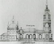 Церковь Рождества Пресвятой Богородицы, Церковь Рождества Богородицы. Проект трапезной и колокольни (1906).  https://hram-tver.ru/index.php/khramy-tverskoj-oblasti/kalyazinskij-rajon/578-poreche-rozhdestva-presvyatoj-bogoroditsy-tserkov <br>, Поречье, Калязинский район, Тверская область