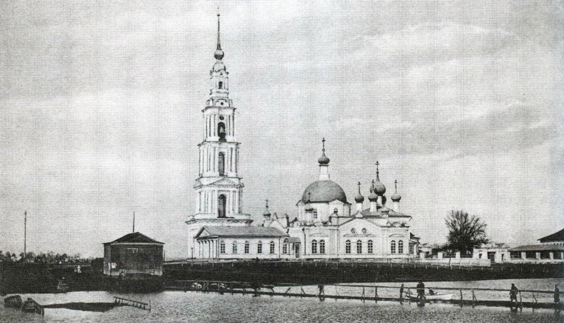 Колокольня собора Николая Чудотворца, Калязин (Калязинский район, Тверская область). архивная фотография, Фото из коллекции А.Н. Семенова. с сайта https://pastvu.com/p/402052