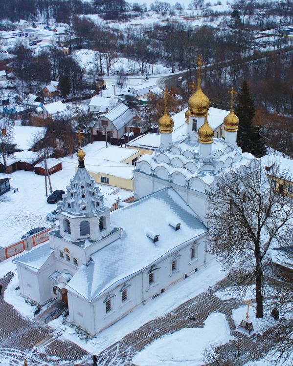 Брянск. Петро-Павловский женский монастырь. Церковь Введения во храм Пресвятой Богородицы. общий вид в ландшафте, Вид с 14 этажа гостиницы 