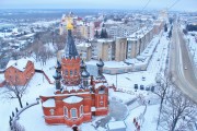 Церковь Спаса Преображения ("Спасо-Гробовская"), Вид с 14 этажа гостиницы "Брянск"<br>, Брянск, Брянск, город, Брянская область