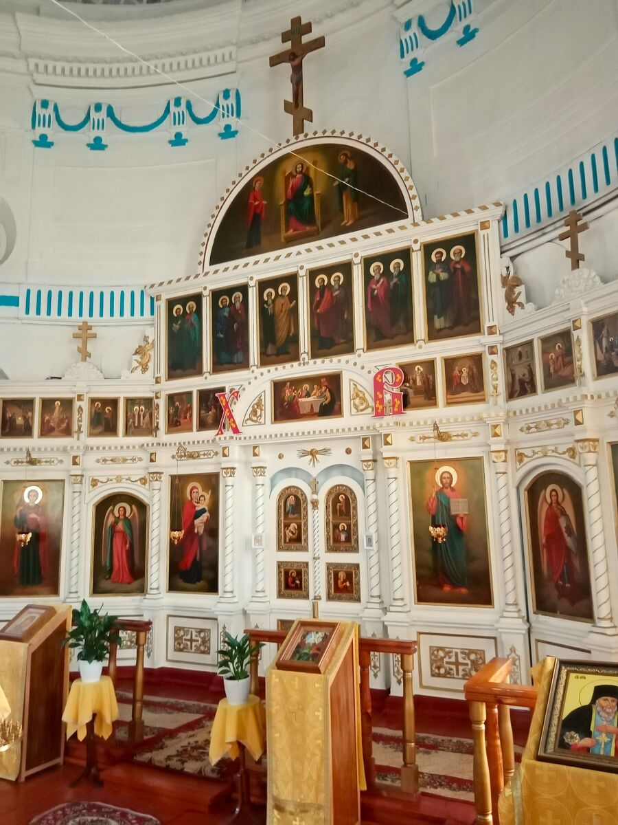 Церковь Преображения Господня, Великая Топаль (Клинцовский район, Брянская область). интерьер и убранство, Вид на иконостас 