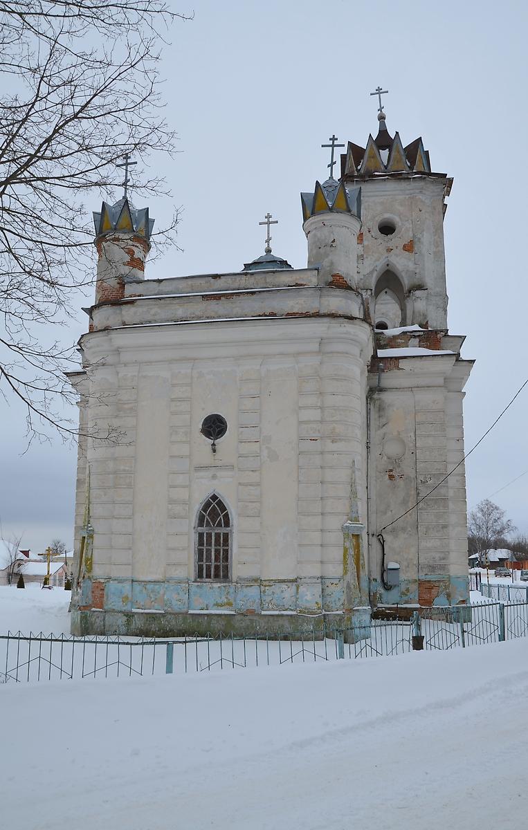 Восточный фасад, фасады. Церковь Преображения Господня, Великая Топаль (Клинцовский район, Брянская область)