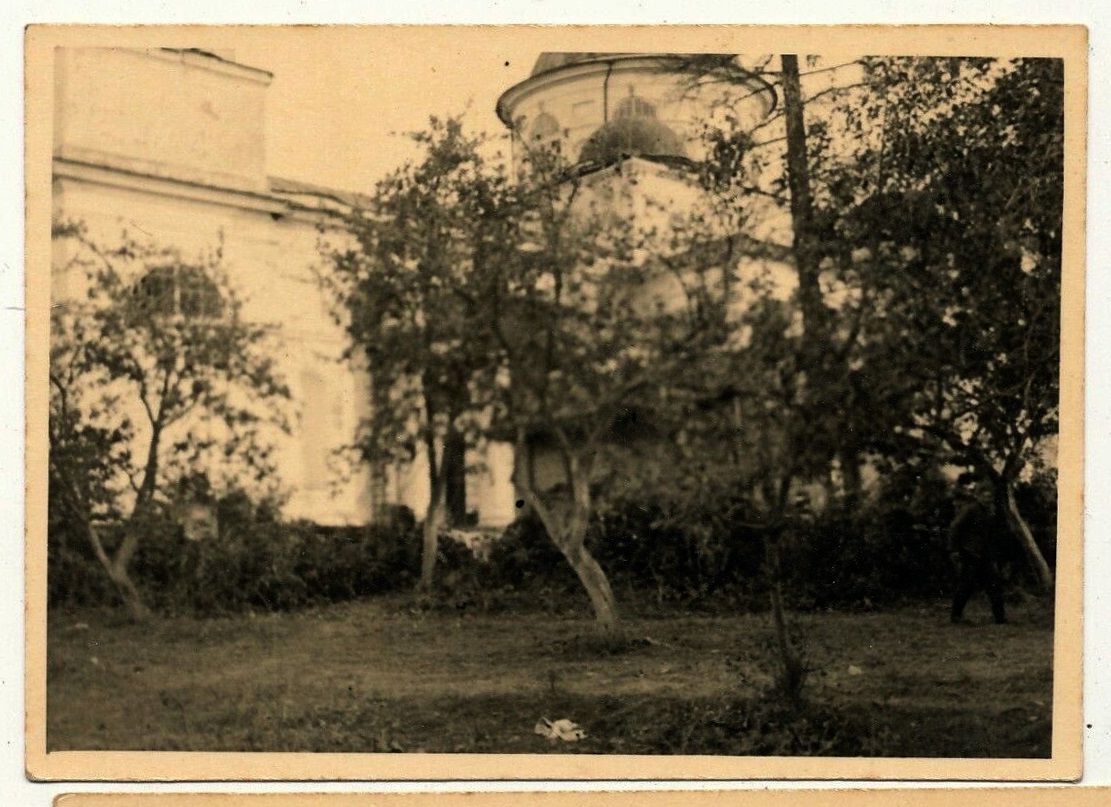 Церковь Екатерины, Ляличи (Суражский район, Брянская область). архивная фотография, Фрагмент бокового фасада. Фото 1942 г. с аукциона e-bay.de