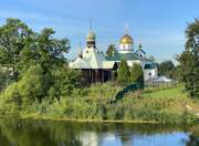 Церковь Николая Чудотворца при Троицком соборе, Вид с моста через Ижорский пруд<br>, Санкт-Петербург, Санкт-Петербург, Колпинский район, г. Санкт-Петербург