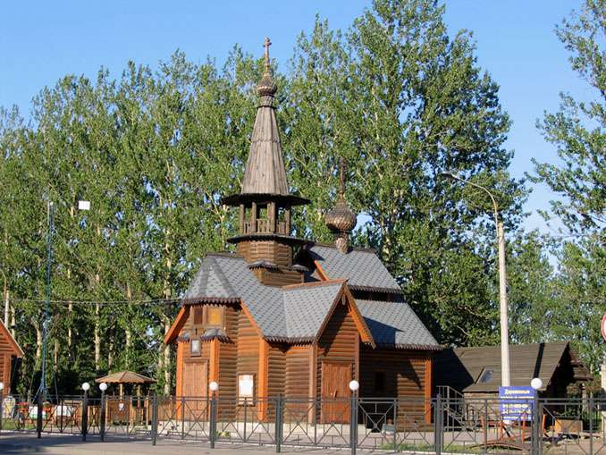 Церковь Василия Великого, Кировский район (Санкт-Петербург, г. Санкт-Петербург). общий вид в ландшафте