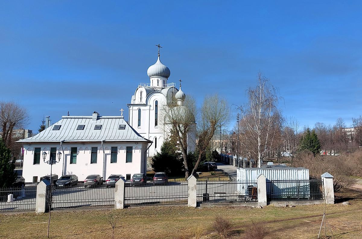 общий вид в ландшафте. Церковь Благовещения Пресвятой Богородицы, Красногвардейский район (Санкт-Петербург, г. Санкт-Петербург)