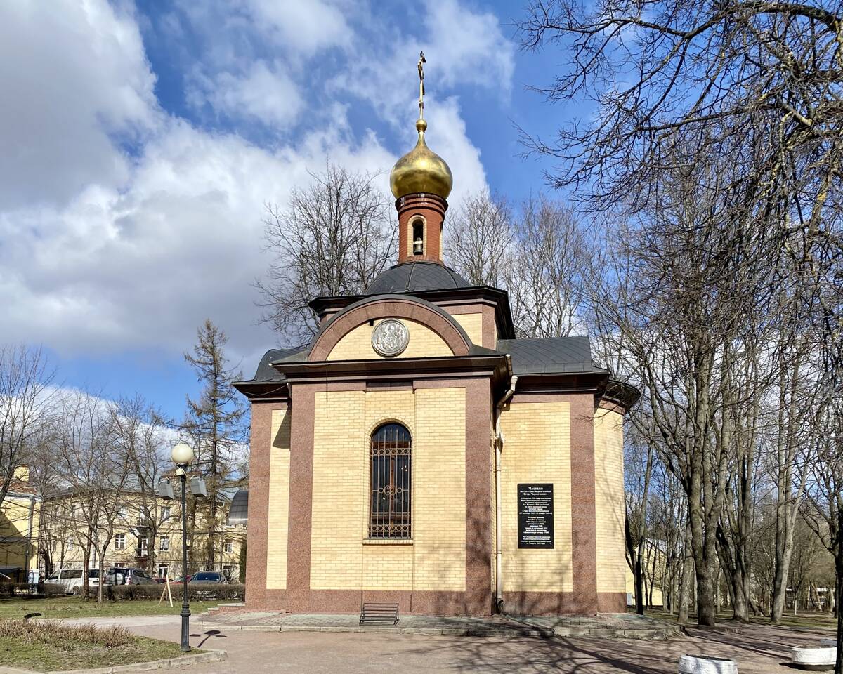 Часовня Игоря Черниговского, Пушкин (Царское Село) (Санкт-Петербург, Пушкинский район, г. Санкт-Петербург). фасады, Южный фасад