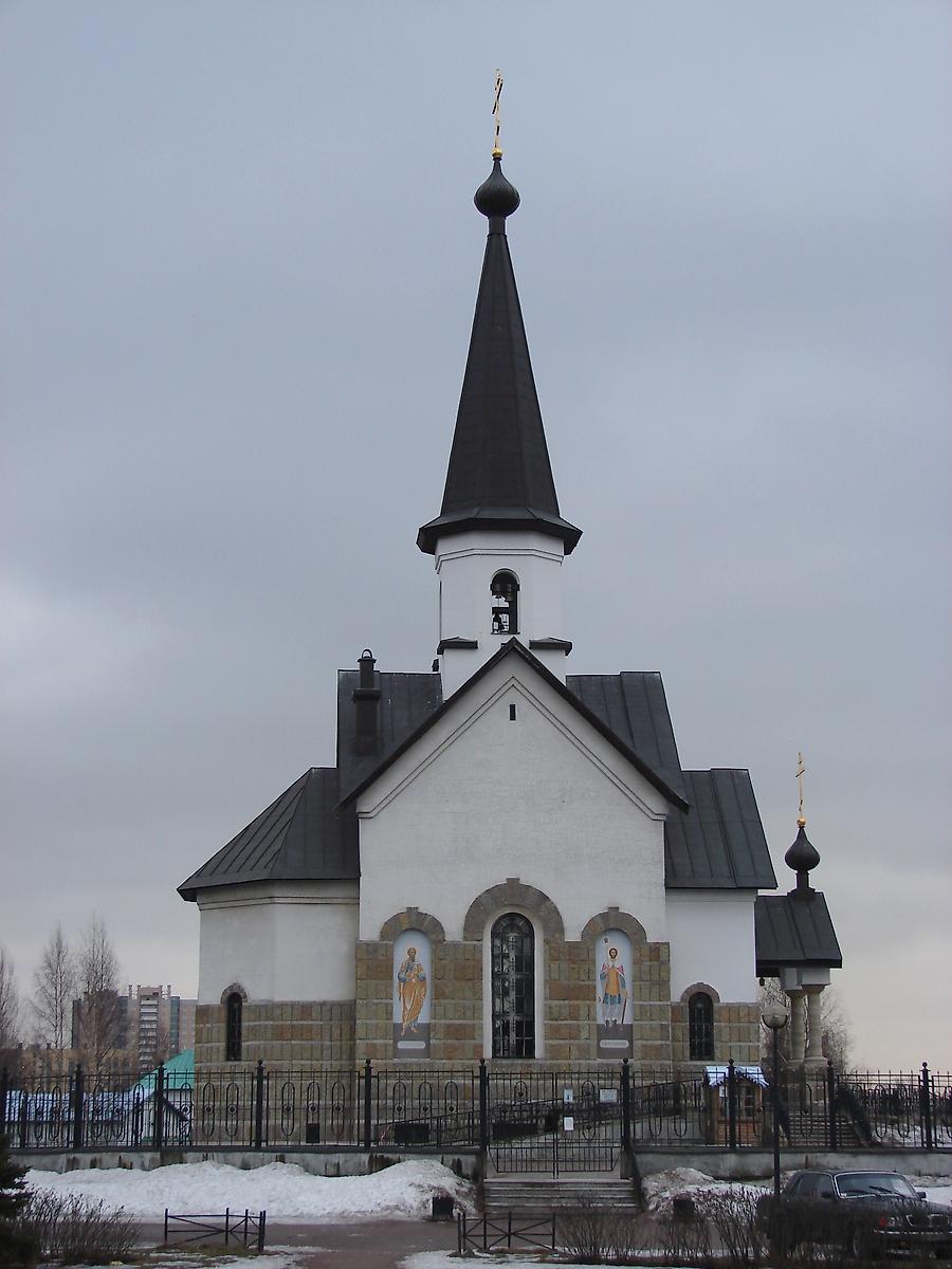 Северный фасад, фасады. Церковь Георгия Победоносца на Средней Рогатке, Московский район (Санкт-Петербург, г. Санкт-Петербург)