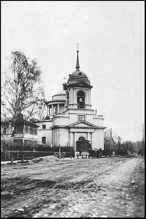 Церковь Благовещения Пресвятой Богородицы в Старой Деревне, Приморский район (Санкт-Петербург, г. Санкт-Петербург). архивная фотография, Фото начала ХХ в