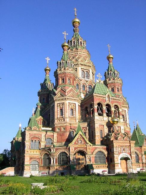 Собор Петра и Павла в Новом Петергофе, Петергоф (Санкт-Петербург, Петродворцовый район, г. Санкт-Петербург). фасады, 		      
