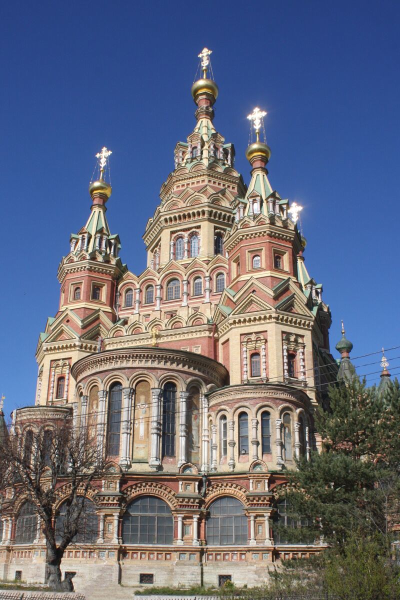 Собор Петра и Павла в Новом Петергофе, Петергоф (Санкт-Петербург, Петродворцовый район, г. Санкт-Петербург). фасады