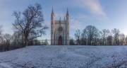 Церковь Александра Невского, Панорама с запада<br>, Санкт-Петербург, Санкт-Петербург, Петродворцовый район, г. Санкт-Петербург