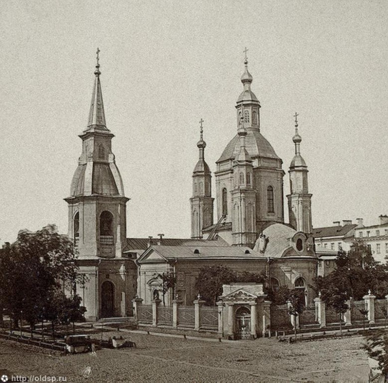 Собор Андрея Первозванного, Василеостровский район (Санкт-Петербург, г. Санкт-Петербург). архивная фотография,  Фото с сайта pastvu.ru Фото  1860-1870 гг