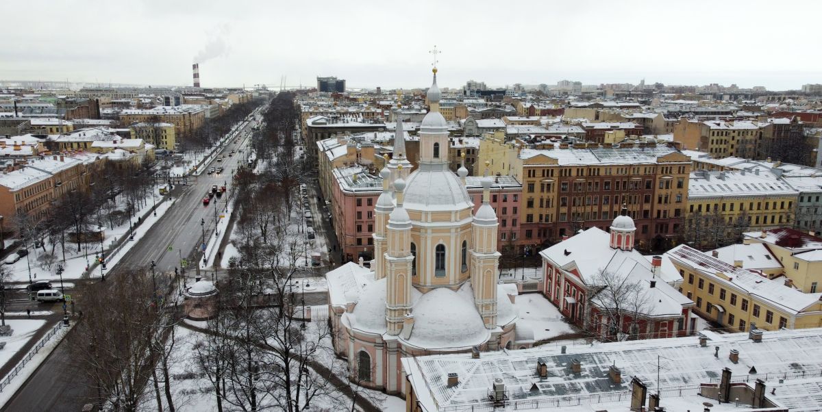 Собор Андрея Первозванного, Василеостровский район (Санкт-Петербург, г. Санкт-Петербург). общий вид в ландшафте