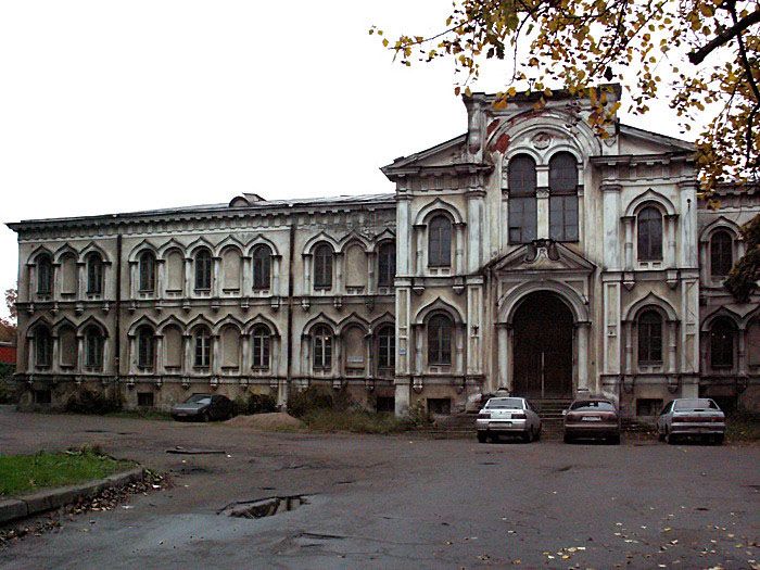 Московский район. Воскресенский Новодевичий монастырь. фасады, Вид на корпус с Московского проспекта